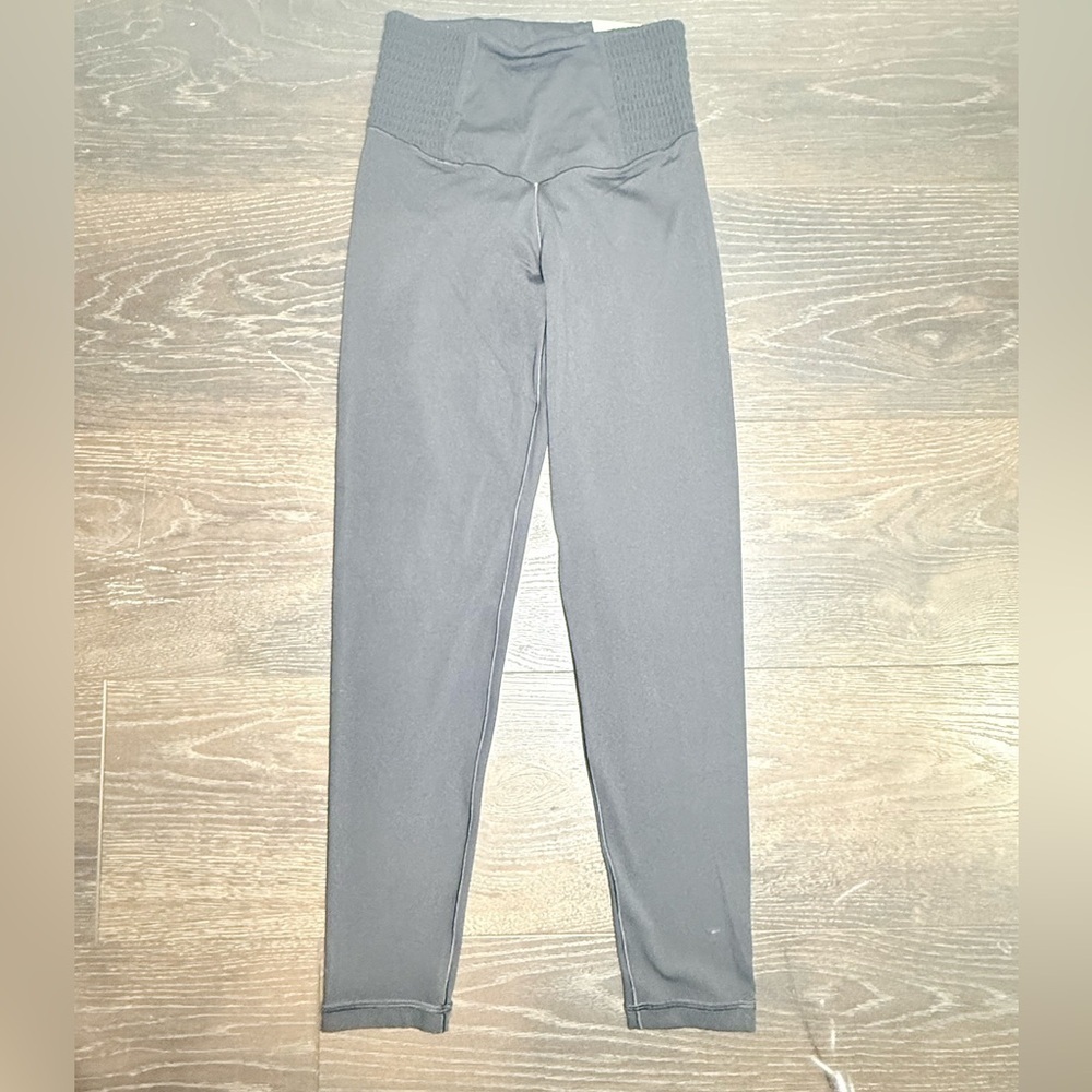 Aerie Black Smocked Waist Pants